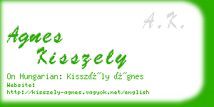 agnes kisszely business card